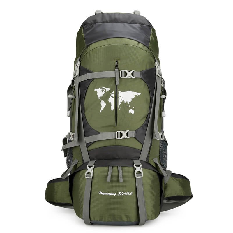 Generic 75L Large Camping Backpack,Lightweight Trekking For Men Women Outdoor Large Capacity Mountaineering Waterproof (Dark green, 75L)