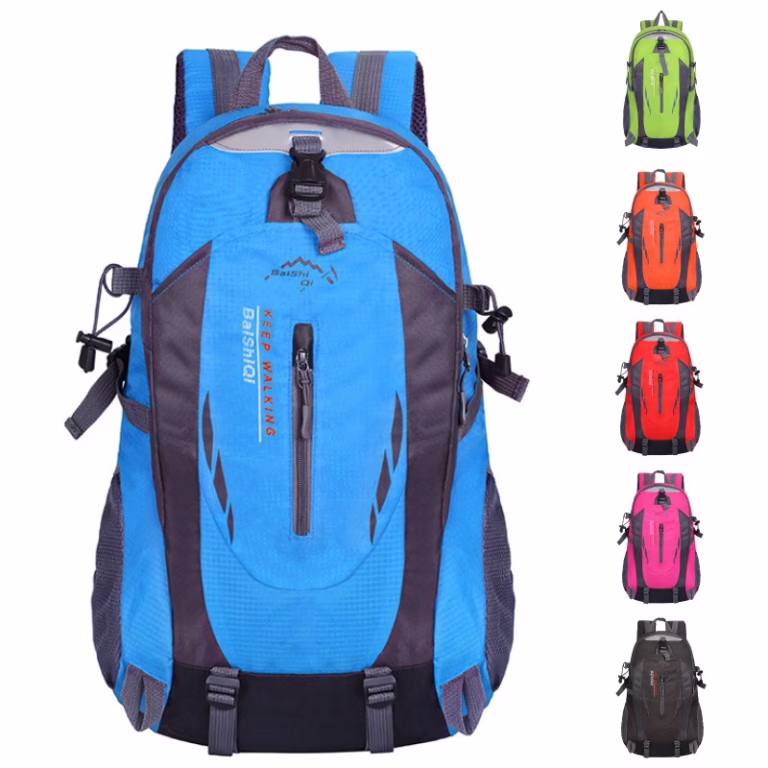 Large capacity waterproof outdoor travel backpack in dark colourway