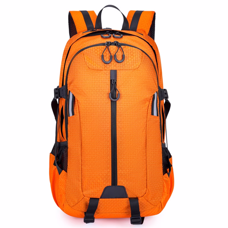 20-35L nylon outdoor sports backpack in orange colourway