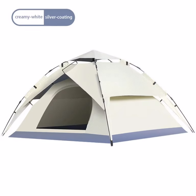 Auto-folding outdoor tent for 3-4 people with quick setup