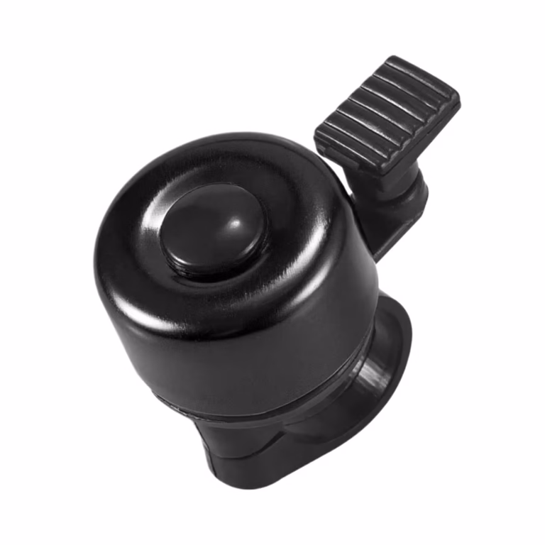 Aluminium bike bell with clear ring, finger-press type
